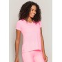 T-shirt Rolamoça Run More Max Fresh Dry Essencial Rosa Neon - 56207-RS08