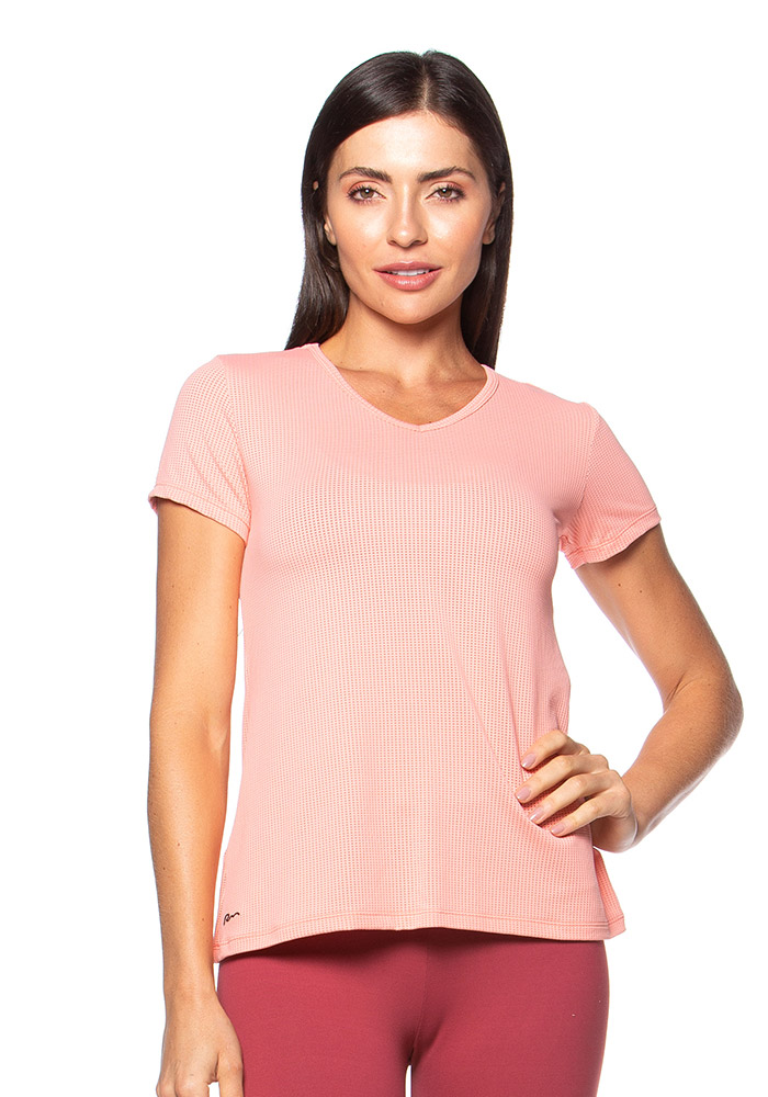 T-shirt Rolamoça Run More Max Fresh Dry Essencial Rosa - 56207-RS34