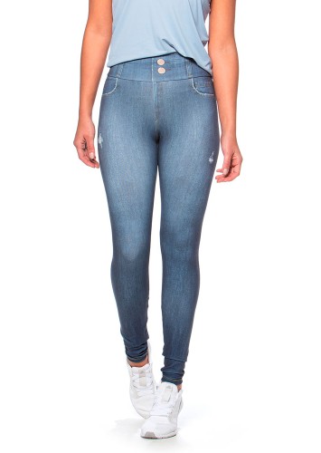 Calça Legging Rolamoça Fake Jeans Sublime III - 06434-SB968